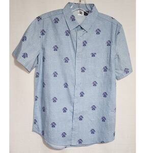 Pabst blue ribbon beer collared button down short sleeve shirt size small